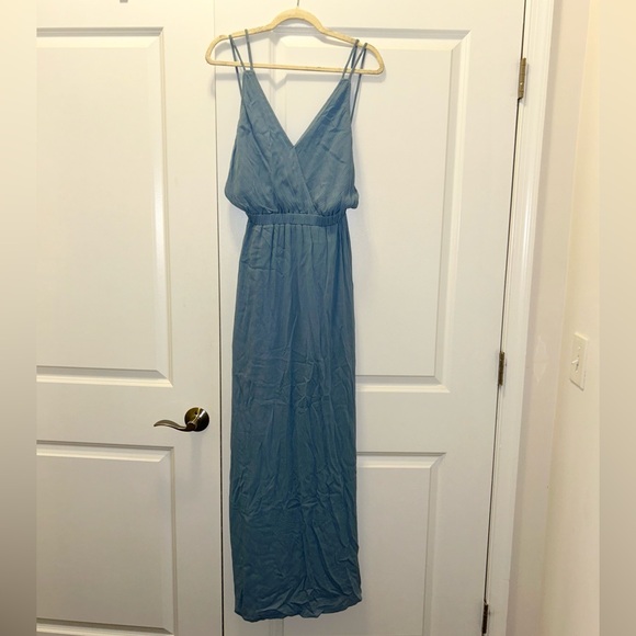 Lulu’s Lost in Paradise Slate Blue Maxi Dress- Size Small - Picture 3 of 4